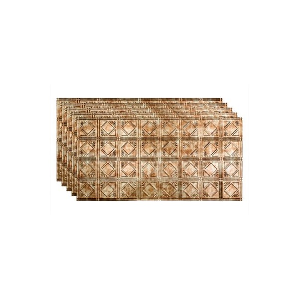 Acoustic Ceiling Products Fasade Traditional Syle # 4 - 48-3/8" x 24-3/8" PVC Glue Up Tile in Bermuda Bronze - PG5317 - main